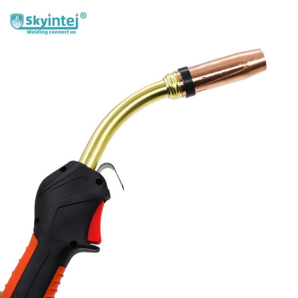 501D-Orange Industrial Grade Skyintej Water Cooled MIG Welding Torch with Flexible Swan Neck Copper Plated 500A DC