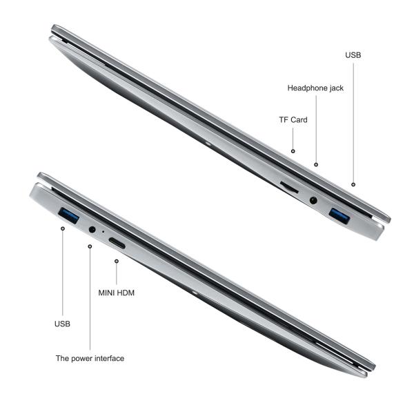 15.6 pouces Intel N5105 RAM 16GB Business Notebook Portables avec 18 20 mm d'épaisseur et service après-vente