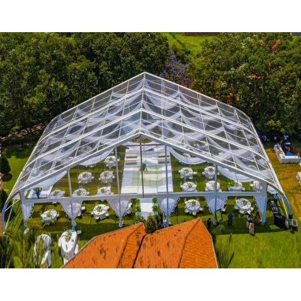 Transparent PVC Aluminum Frame Outdoor Curve Tent For Wedding Meeting waterproof