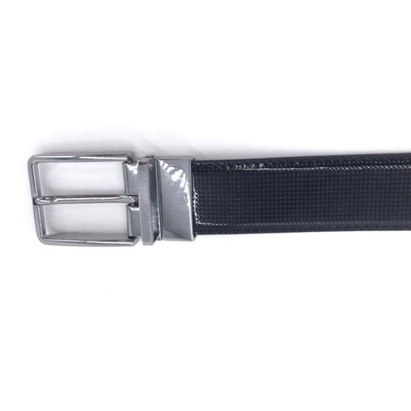 Ширина Брауна/пояса 3.3m черных реверзибельных людей пояса пряжки сплава цинка неподдельная кожаного