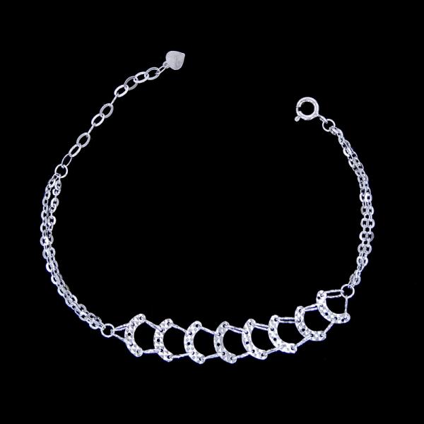 Цепи двойника упрощают серебряный серебр бабочки 925 Росеттле смычка браслета