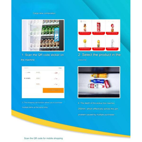 50W-684W Temperature Controlled Ice Vending Machine for Foods and Drinks Compact Size