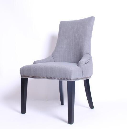 Tufted Fabric Custom Commercial High Back Dining Room Chairs Elegant Appearance