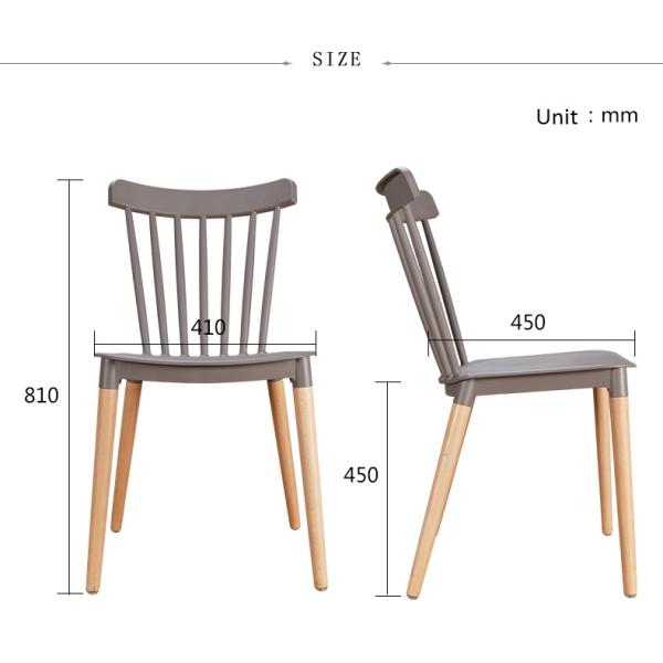 Simple Windsor chair solid wood dining chair family creative leisure chair dining room stool Nordic negotiating chair