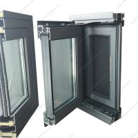 Isolement acoustique résistant aux typhons Balcon Poussez et tirez fenêtres Système d'aluminium