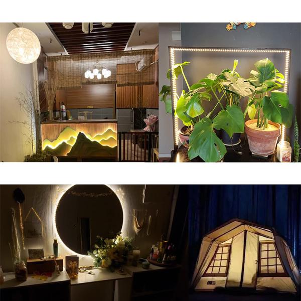 Indoor Decoration 3000K/4000K/6500K Flexible Electroplate SMD2835 LED Strip Light 5V 8mm 120LEDs