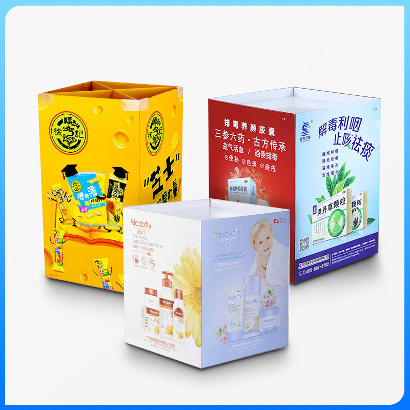 Retail Racks Candy Display Stand with 3 Layer Corrugated Cardboard at Customized Design