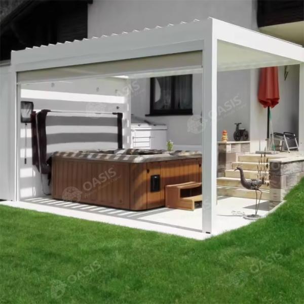 Professional Factory Custom Wholesale Outdoor Gazebo Motorized  Aluminum  Pergola For Mansions