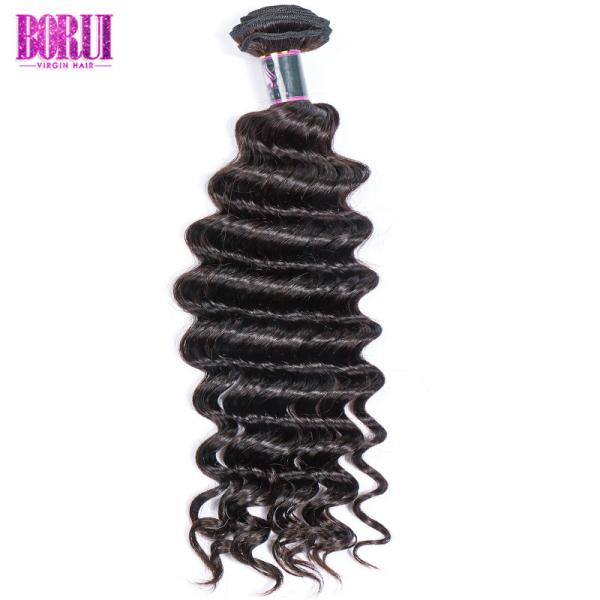 Deep Wave Peruvian Hair Bundles , Peruvian Hair Bundles With Closure 12a Original