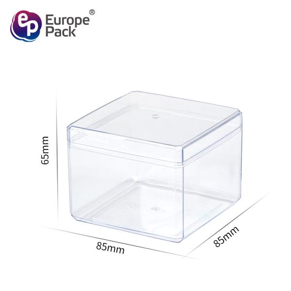 PS disposable clear plastic rectangular food container / candy box / container packaging for Biscuits Snack
