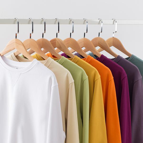 Nonwoven Cotton Plain Crew Neck Sweatshirt Custom Logo