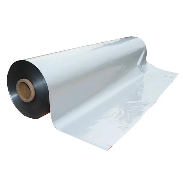 12u revestido de polietileno branco PE Metallizado PET Film Food Soft Petg Film Silver Crystal Mirror Pet Film