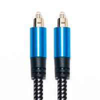 Toslink Audio Cable Blue Digital Optical Fiber Cable Toslink Cable Aluminum Alloy Metal Shell Nylon Braid