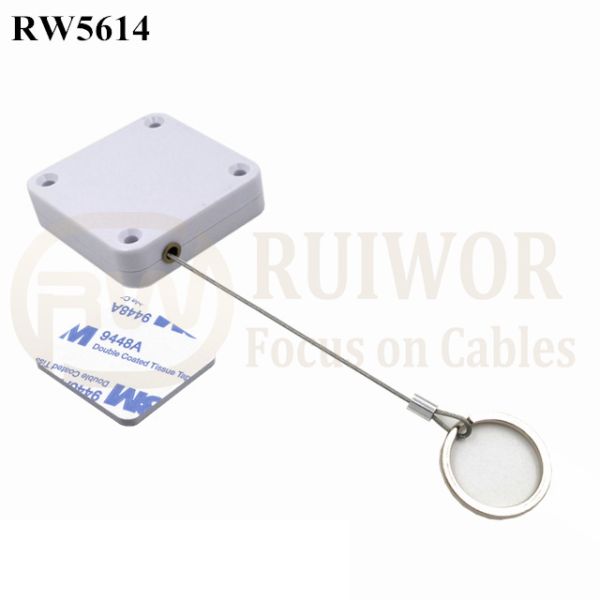 RW5614 Square Heavy Duty Retractable Cable Plus With Demountable Key Ring