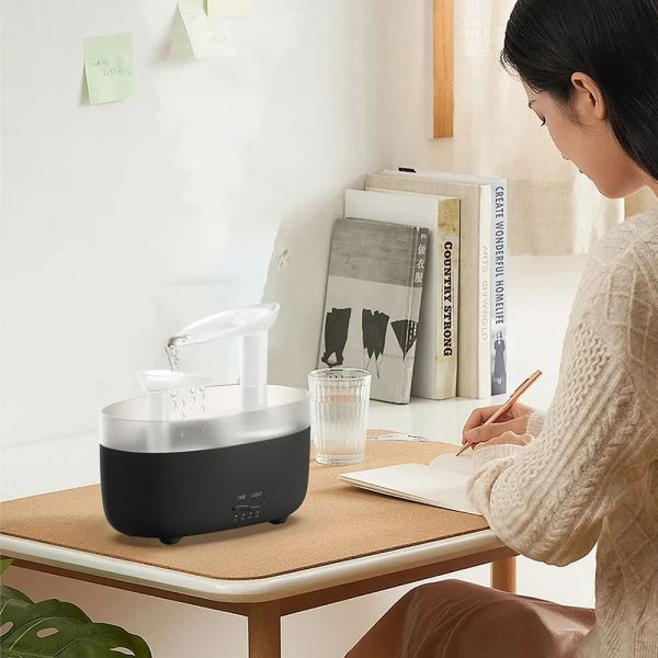 Desktop Rain Drop USB Humidifier Aromatherapy Aroma Diffuser Machine With Timing Function