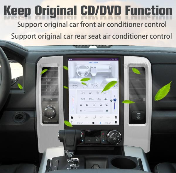 Viknav Car Radio For Dodge Ram (2008 2009 2010 2011) 12.1 inch Android 13 Auto Upgrade IPS LCD Screen Touch Multimedia