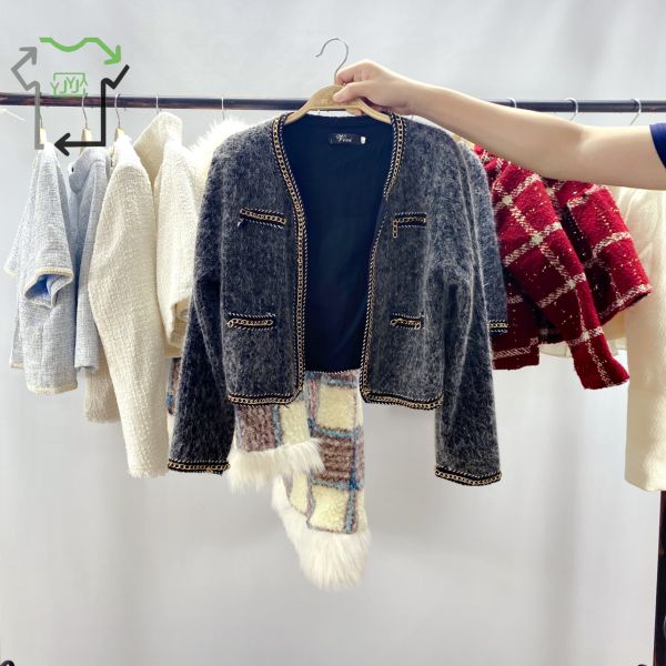 Second Hand Women Slim Fit Polyester Cotton Suit Set Used Clothes Apparel Wholesale