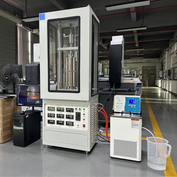 Rubber Thermal Conductivity Testing Equipment Meeting Standard ASTM D5470-12 Range Of Pressure Measurement 0~1000N