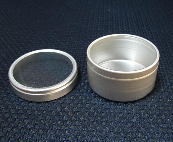 Aluminum Round Cosmetic Packaging/Cream Jars With Press Cap in Trapdoor-20G & 20ML 
