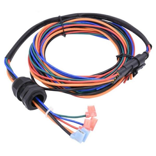 Custom 110/187/250 Female Flag Spade Terminal Connector Wiring Harness with Waterproof Plug for Automotive Stereo