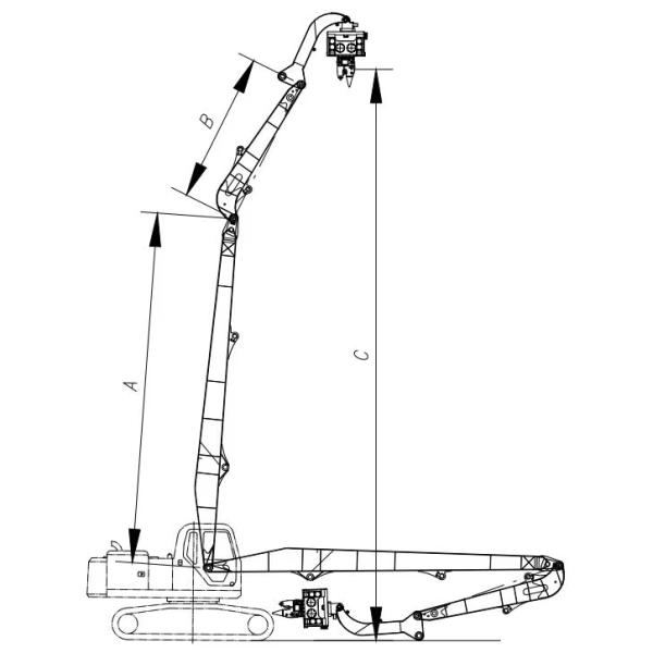 Excavator Pile Driver Boom Arm OEM for Foundation & Solar Piling
