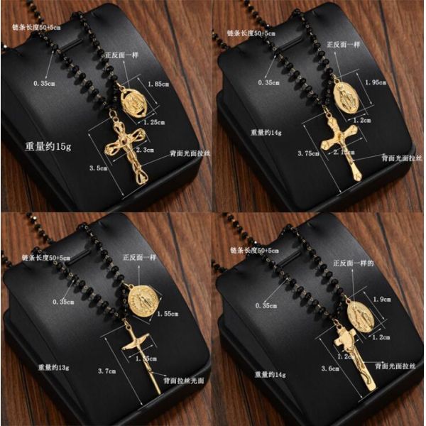 Religious Item Cross Pendant Rosary Necklace Catholic