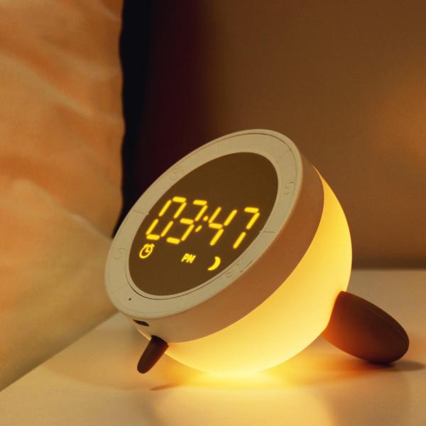 Sleep Trainer Home Decor Silicone Sound Machine With Night Light Digital Display For Baby Nursery