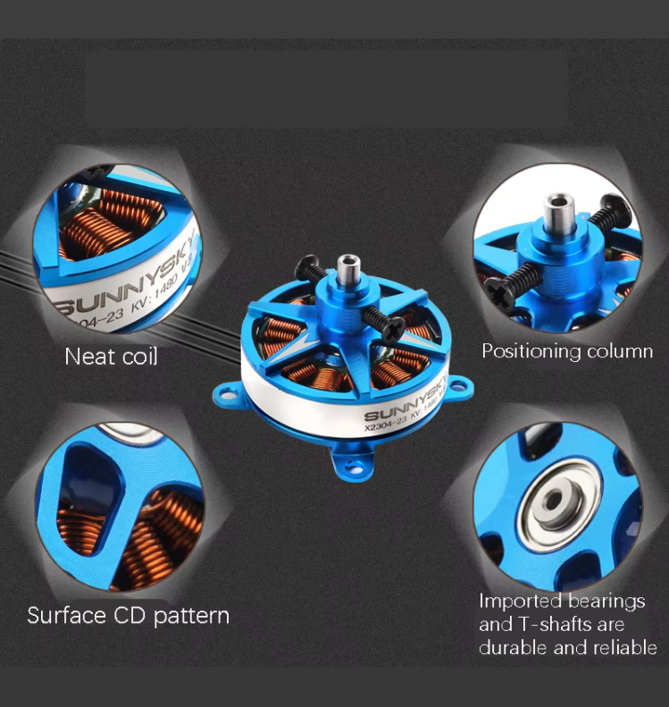 Sunnysky V3 X2305 1450KV Outrunner Brushless Motor For Multi-rotor Aircraft Multi-axis Disc F3P 3D FPV