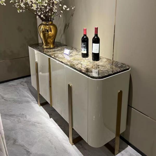 Marble Face Luxury Sideboard Cabinets With Drinks Fridge
