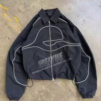 Custom Zip up Nylon Track 3m Reflective Lightweight Windbreaker Jacket Waterproof Bomber Jacket Men Designer Jacket