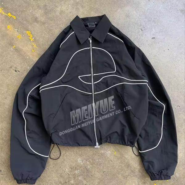 Camiseta con cremallera de 3m de nylon reflector ligero chaqueta de protección contra viento impermeable chaqueta de bombarderos chaqueta de diseñador masculino