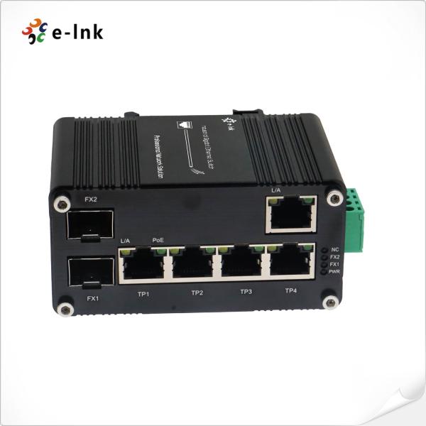 Industrial 4-Port 10/100/1000T 802.3bt PoE + 1-Port 10/100/1000T + 2-Port 100/1000X SFP Gigabit Ethernet Switch