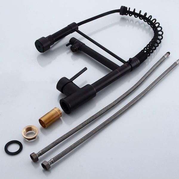 Hot Cold Water Kitchen Faucet with Swivel Extension Spring Pull Out Pull Down Sprayer