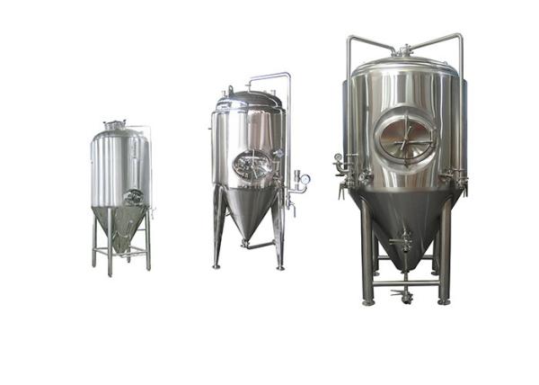 Sanitary 100L Conical Beer Fermenter Dimple Jacket Cooling For Pub / Hotel