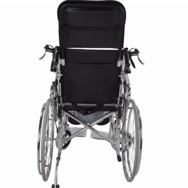Black Lightweight Folding Manual Wheelchair for Comfortable Mobility