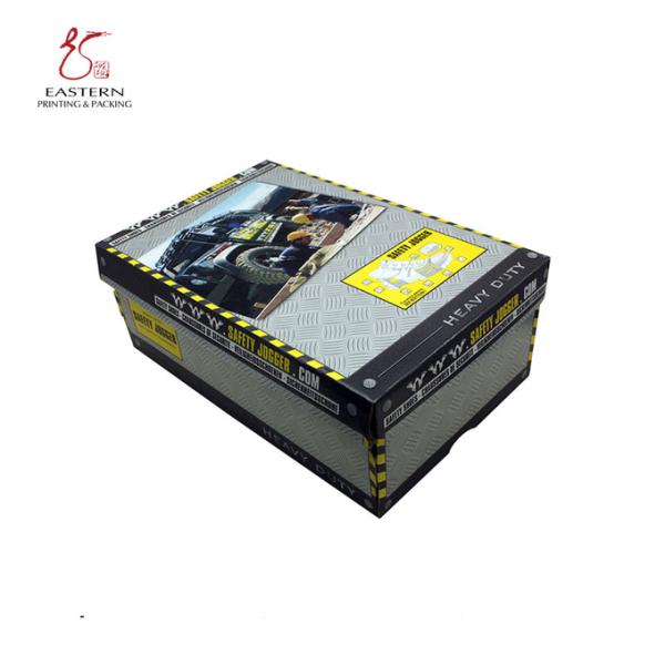 Rectangular Foldable Boxes with Lid for Cardboard Safety Shoes Packaging