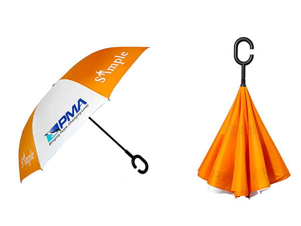 Custom Flower Upside Down Umbrella