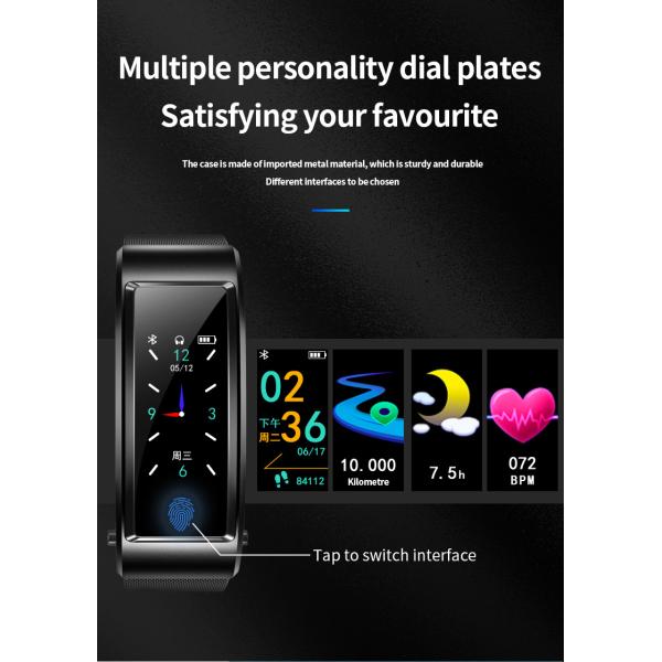 0.96 Inch 90mAh Bluetooth Headset Intelligent Health Bracelet