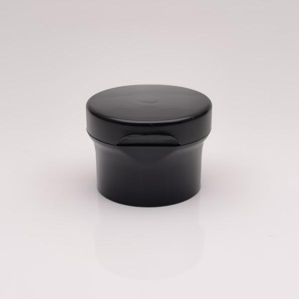 Clamshell 24/410 Black Plastic Flip Top Cap For Shampoo Body Wash Bottle