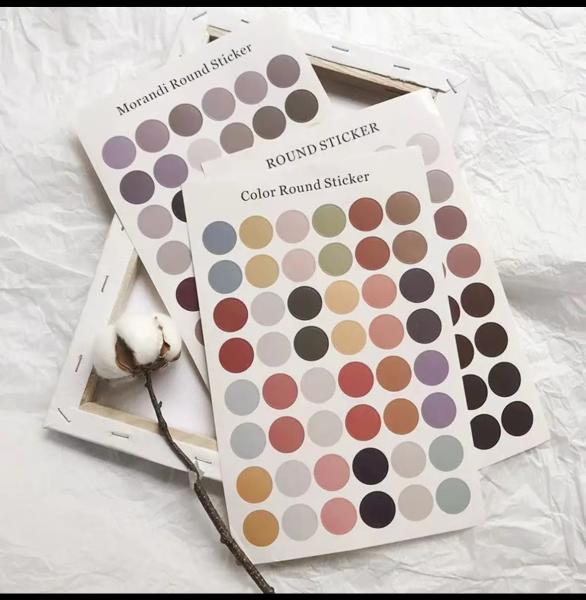 Waterproof Self Adhesive Sticker Morandi Gradient Dot Stickers Decoration Custom