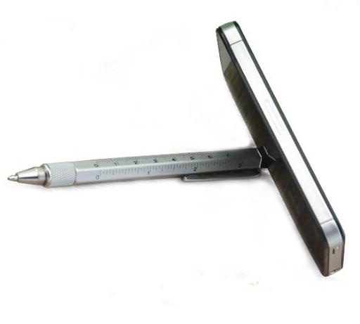 logo metal tool pen with ruler acrew driver phone touch tip and phone rack