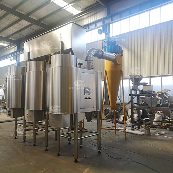 Máquina de blanqueo de cacahuetes por aire de 500 kg/h, peladora de nueces de acero inoxidable