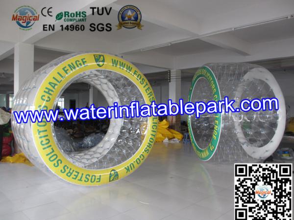 Custom Logo  Inflatable Roller Ball  0.8mm TPU 2.7m x 2mD For Pool