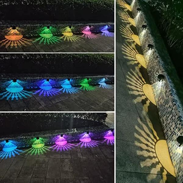 IP65 Wateproof Outdoor Solar Powered Fence Light For Garden Patio Lawn Decoration