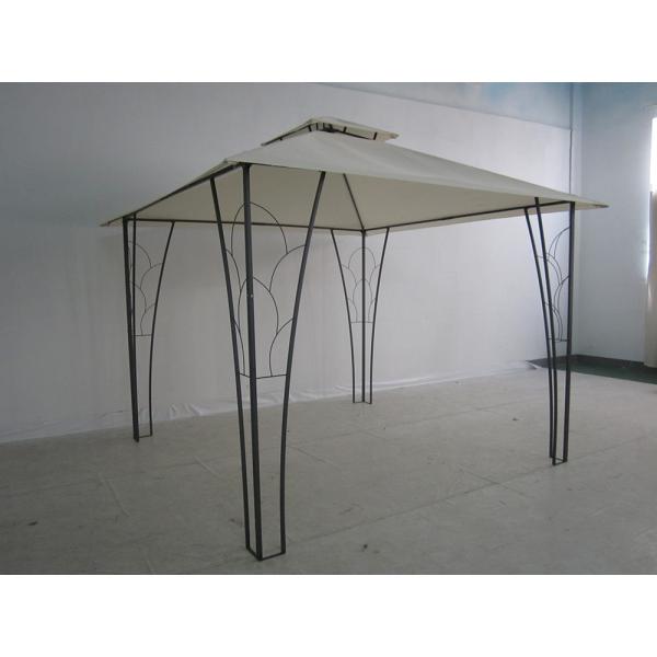 3*3M Double Top Pergola Gazebo Metal Decorated Ideal for Weddings and Events