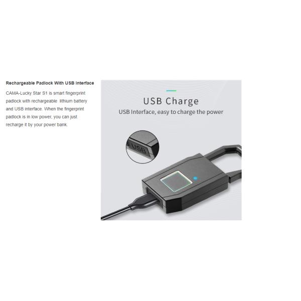 Padlock отпечатка пальцев 100 потребителей звезда S1 биометрического портативная на открытом воздухе CAMA-удачливая