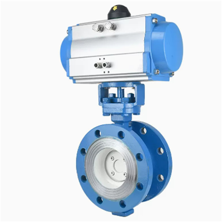 High Temperature Resistant Flange Pneumatic Triple Eccentric Metal Seal Butterfly Valve for Boiler Steam Industrial Pipeline