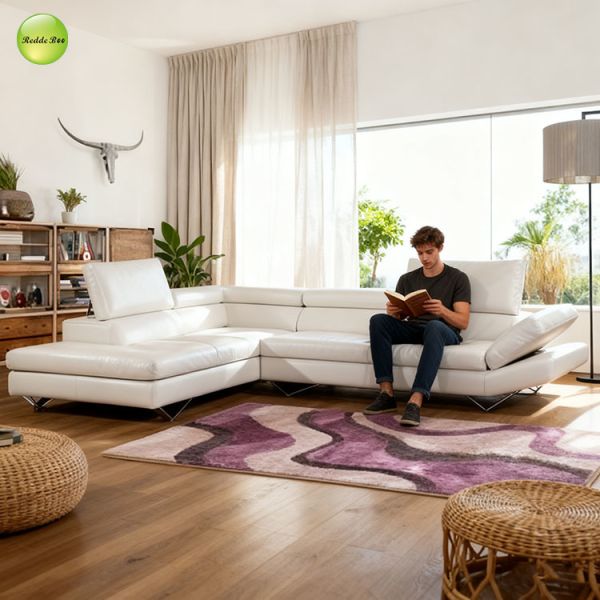 Chic Leather Modular Sofa: Minimalist Aesthetic, High - End Build – Elevate Home Comfort