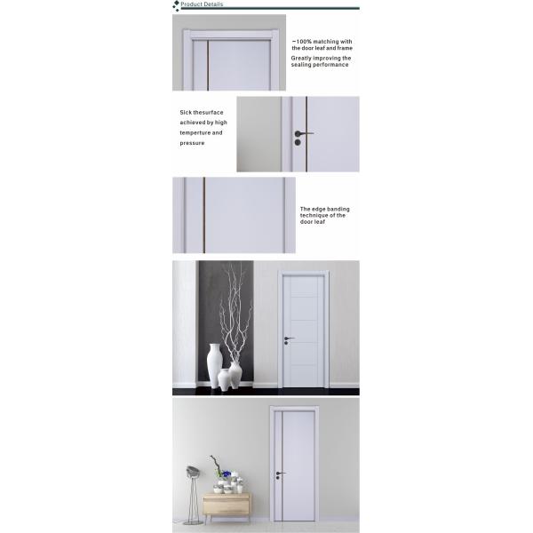 Crackproof 90 Minute Fire Rated Wood Doors 2.1m Natural Wooden Veneer