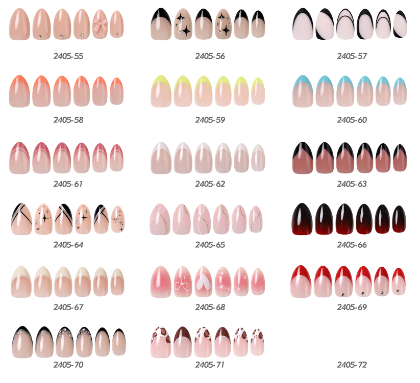 Custom Acrylic Press On Nails Medium Almond Acrylic Nails Nude Color Fingernails